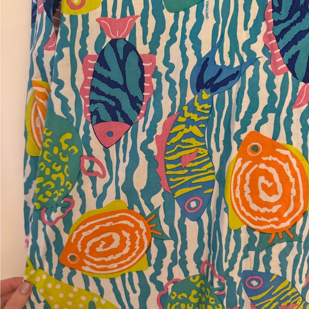 Gretchen Scott Designs Multicolor Fish Patterned Top - Picture 4 of 7